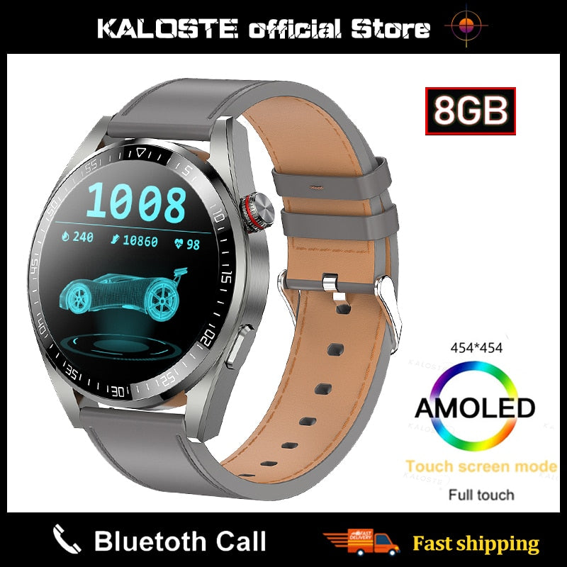 2023 New 454*454 Screen Smart Watch Always Display The Time Bluetooth Call Local Music Smartwatch For Mens Android TWS Earphones