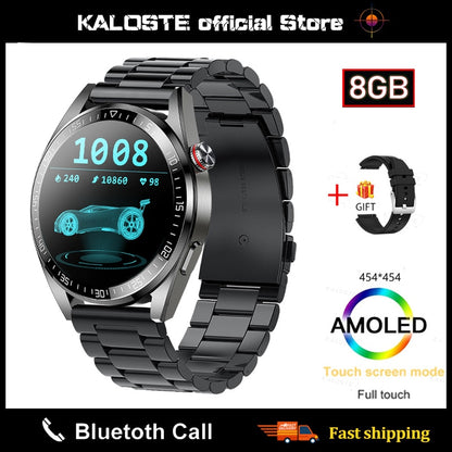 2023 New 454*454 Screen Smart Watch Always Display The Time Bluetooth Call Local Music Smartwatch For Mens Android TWS Earphones