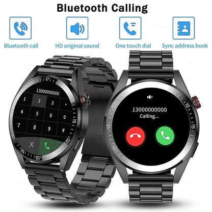 2023 New 454*454 Screen Smart Watch Always Display The Time Bluetooth Call Local Music Smartwatch For Mens Android TWS Earphones