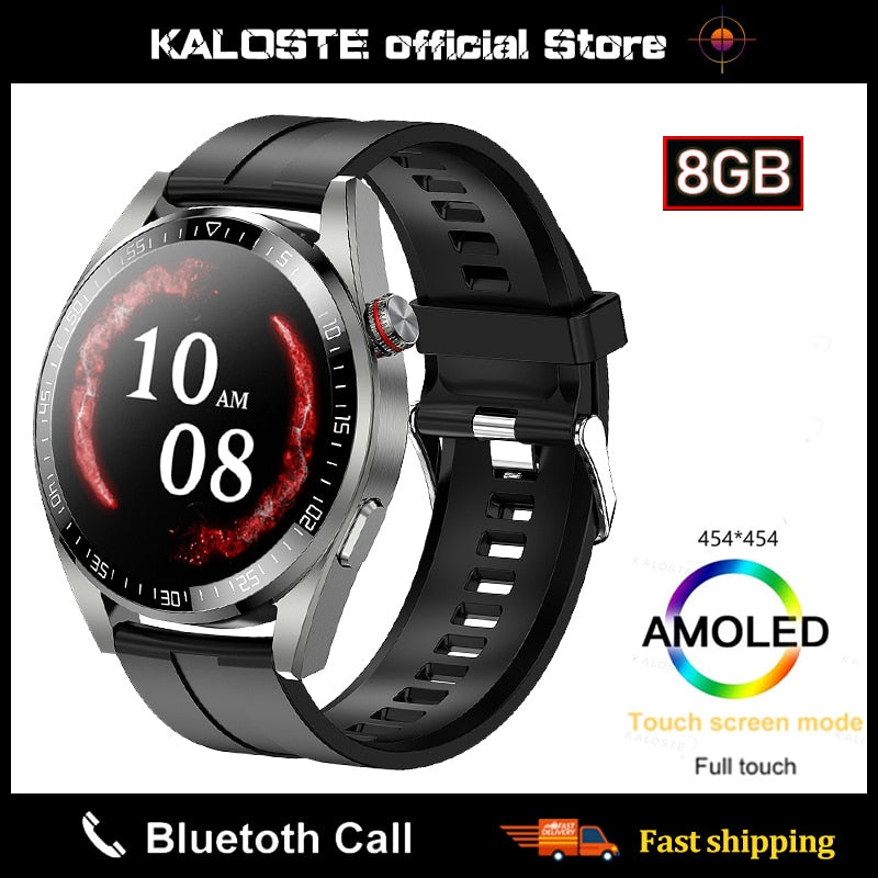 2023 New 454*454 Screen Smart Watch Always Display The Time Bluetooth Call Local Music Smartwatch For Mens Android TWS Earphones