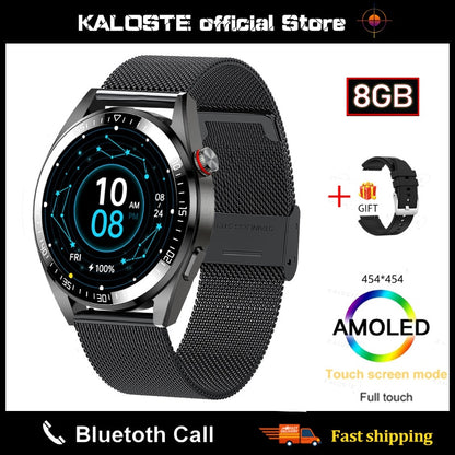 2023 New 454*454 Screen Smart Watch Always Display The Time Bluetooth Call Local Music Smartwatch For Mens Android TWS Earphones