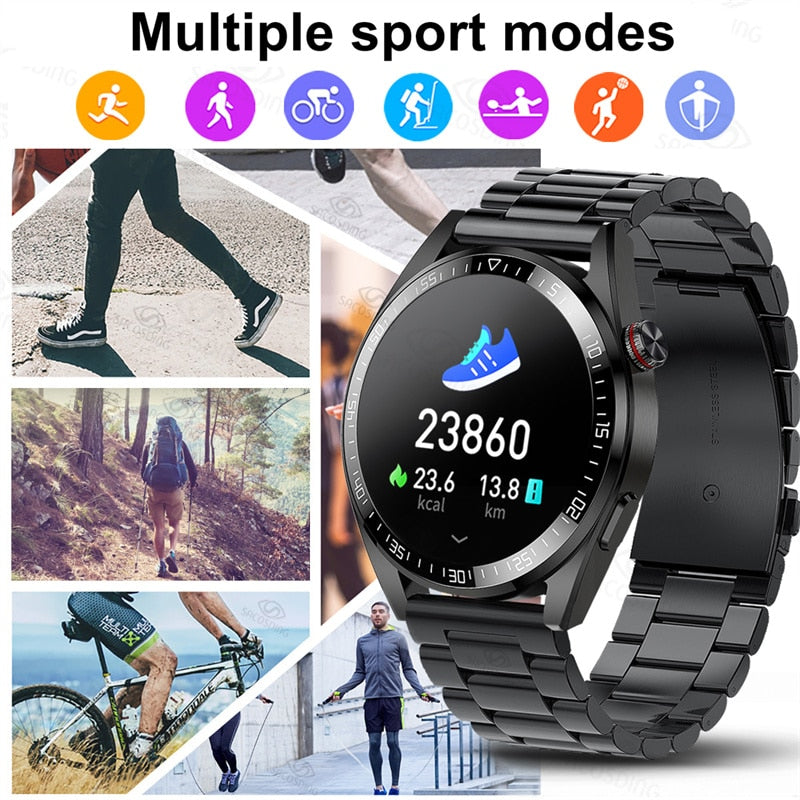 2023 New 454*454 Screen Smart Watch Always Display The Time Bluetooth Call Local Music Smartwatch For Mens Android TWS Earphones