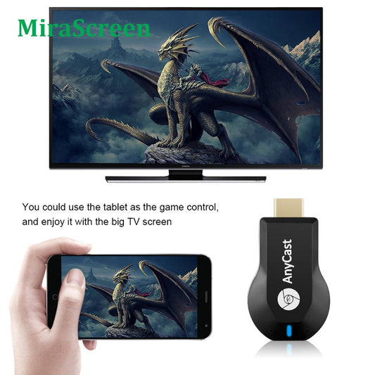 TV Stick WiFi HDMI-compatible Media Video Streamer TV Dongle Receiver for AnyCast M2 Plus for Airplay 1080P for DLNA Miracast