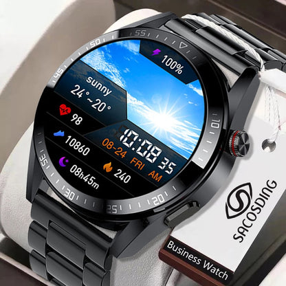 2023 New 454*454 Screen Smart Watch Always Display The Time Bluetooth Call Local Music Smartwatch For Mens Android TWS Earphones